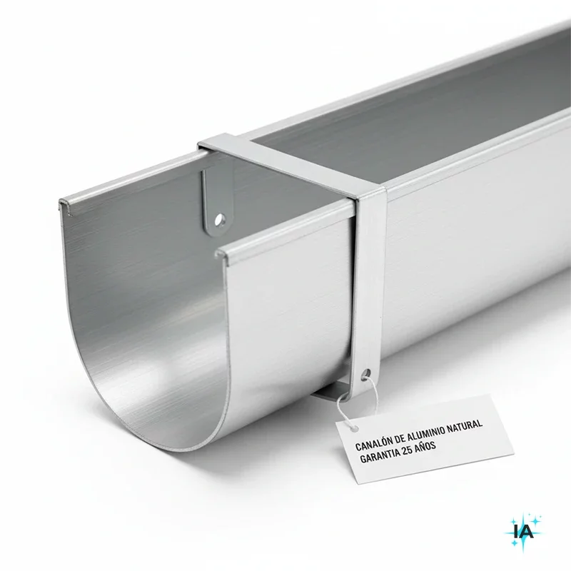 Fabricación e instalación de canalones de aluminio natural en Salamanca, ofreciendo soluciones resistentes y ecológicas.